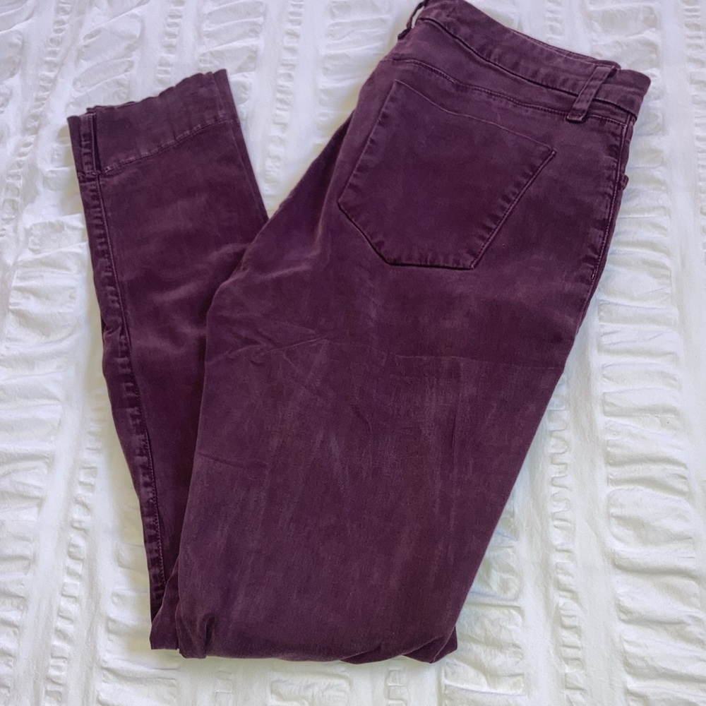 J Brand Maria Skinny Jeans in Deep Mulberry